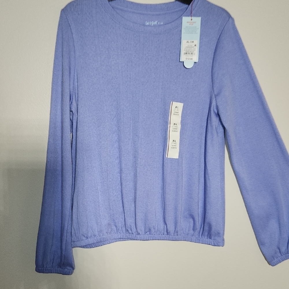 Cat & Jack Long Sleeve Tee - Light Purple - Picture 5 of 7